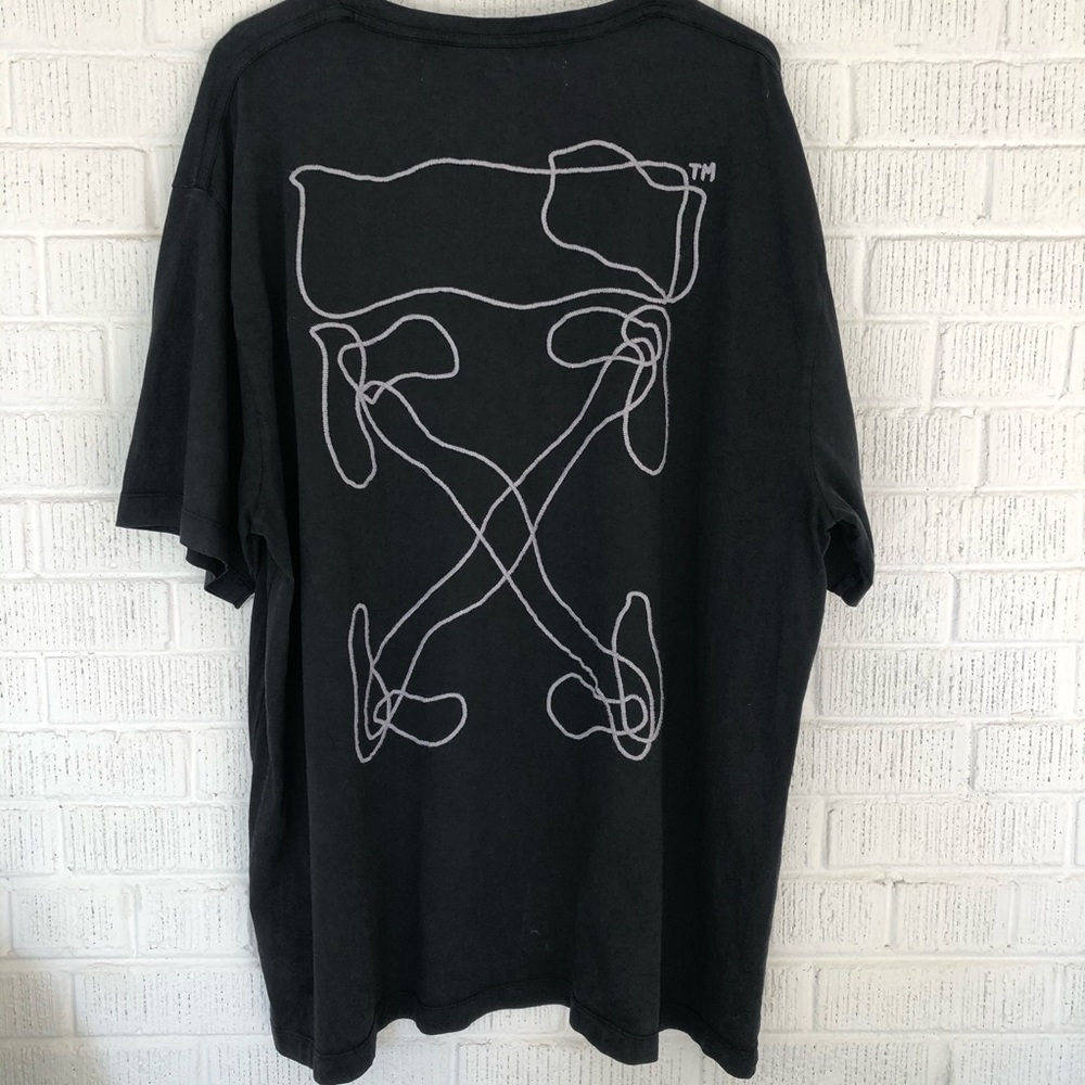 Off - White Abstract Arrows Black Graphic T Shirt